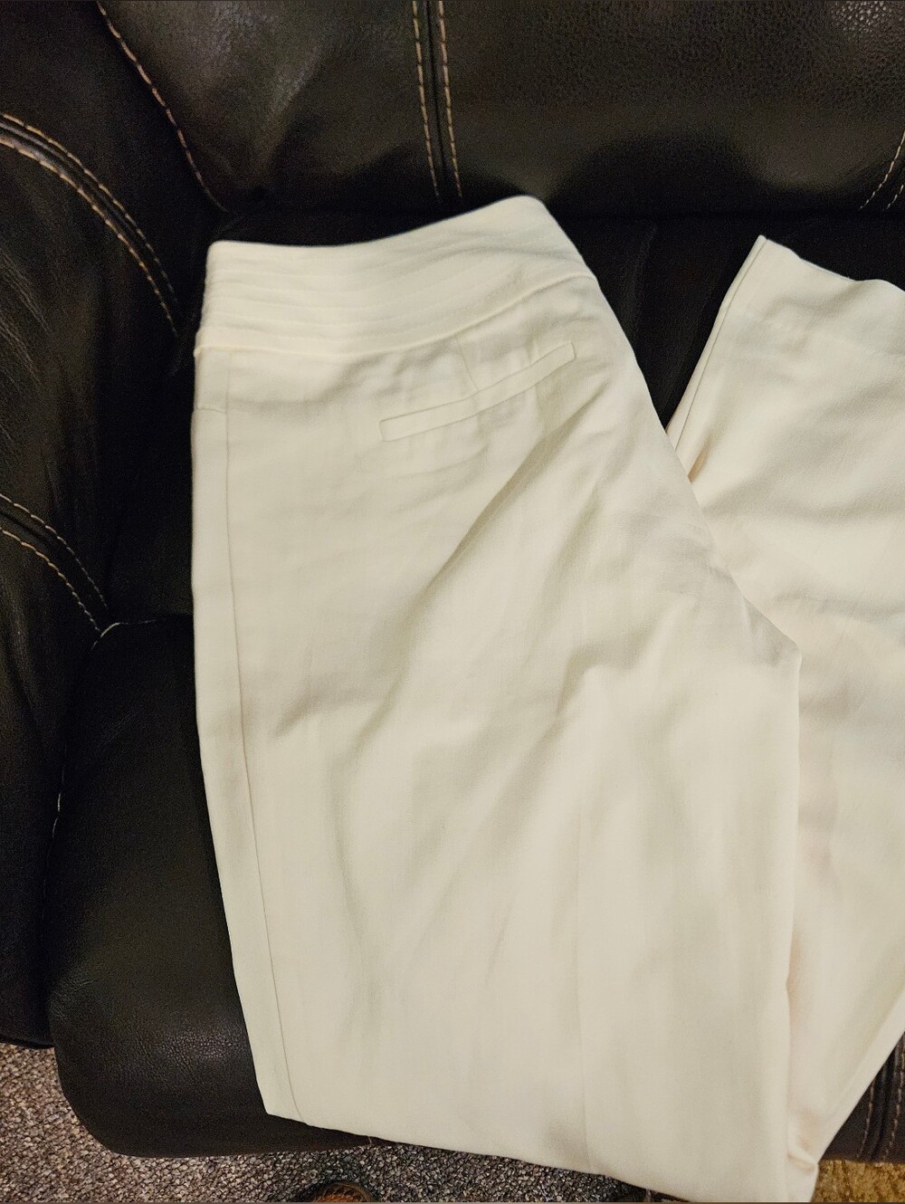 Womens Ivory/Cream Flowy Summer Dress Pants Size 10 "Drew FIT" FROM THE LIMITED